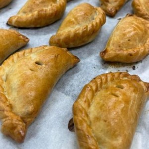 Freshly cooked pasties