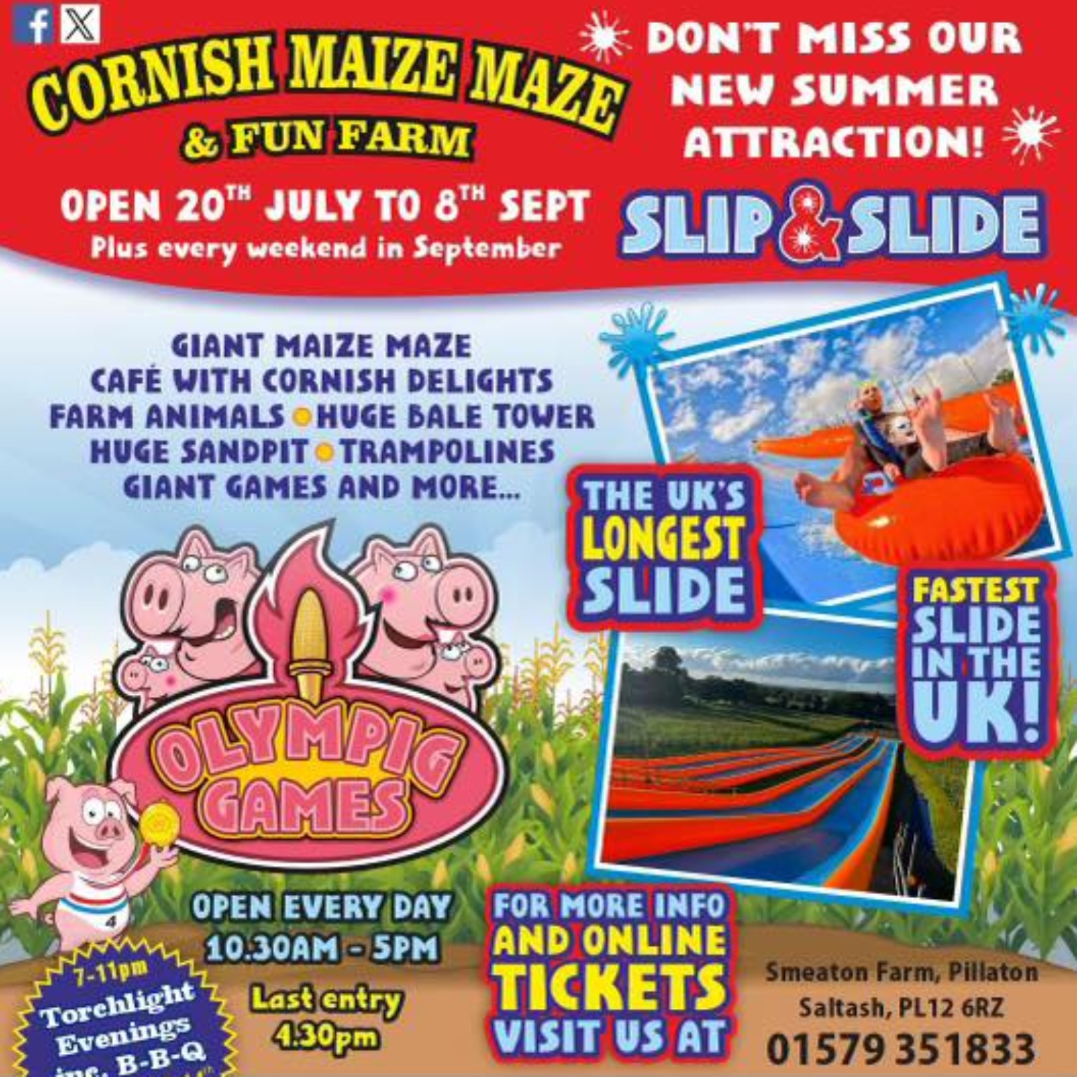 visit-liskeard-events-slip-and-slide-at-cornish-maize-maze-and-fun-farm