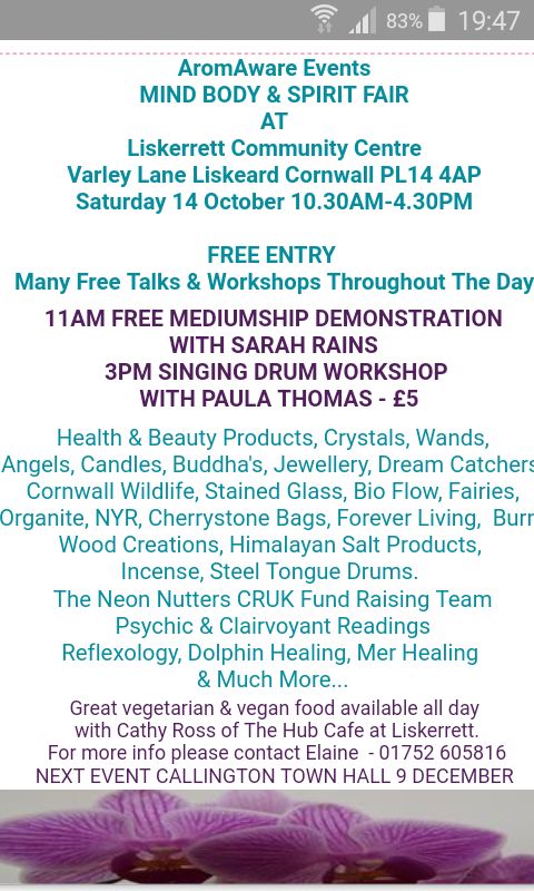 AromAware Mind, Body and Spirit Fair - liskeard-visit 18