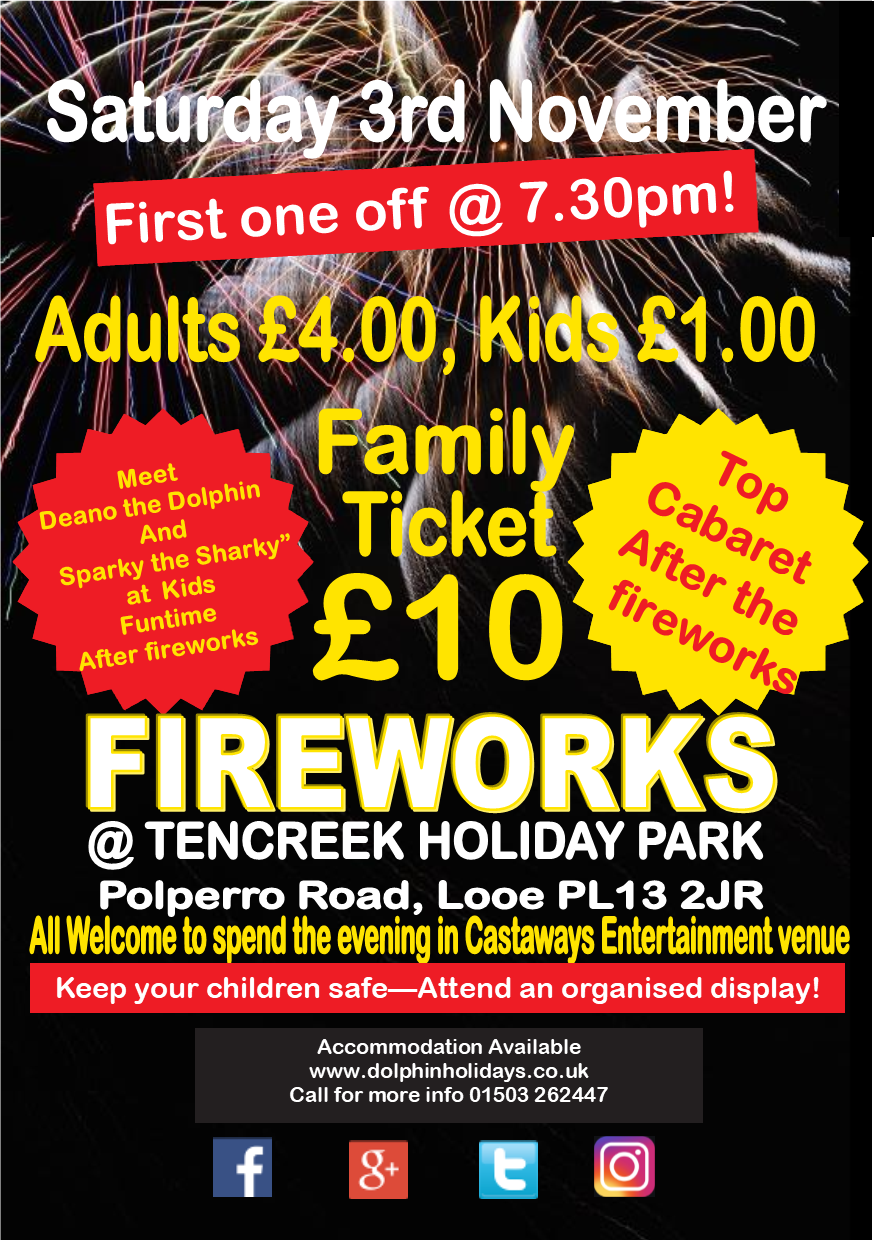 Fireworks At Tencreek Holiday Park - Liskeard-visit 18