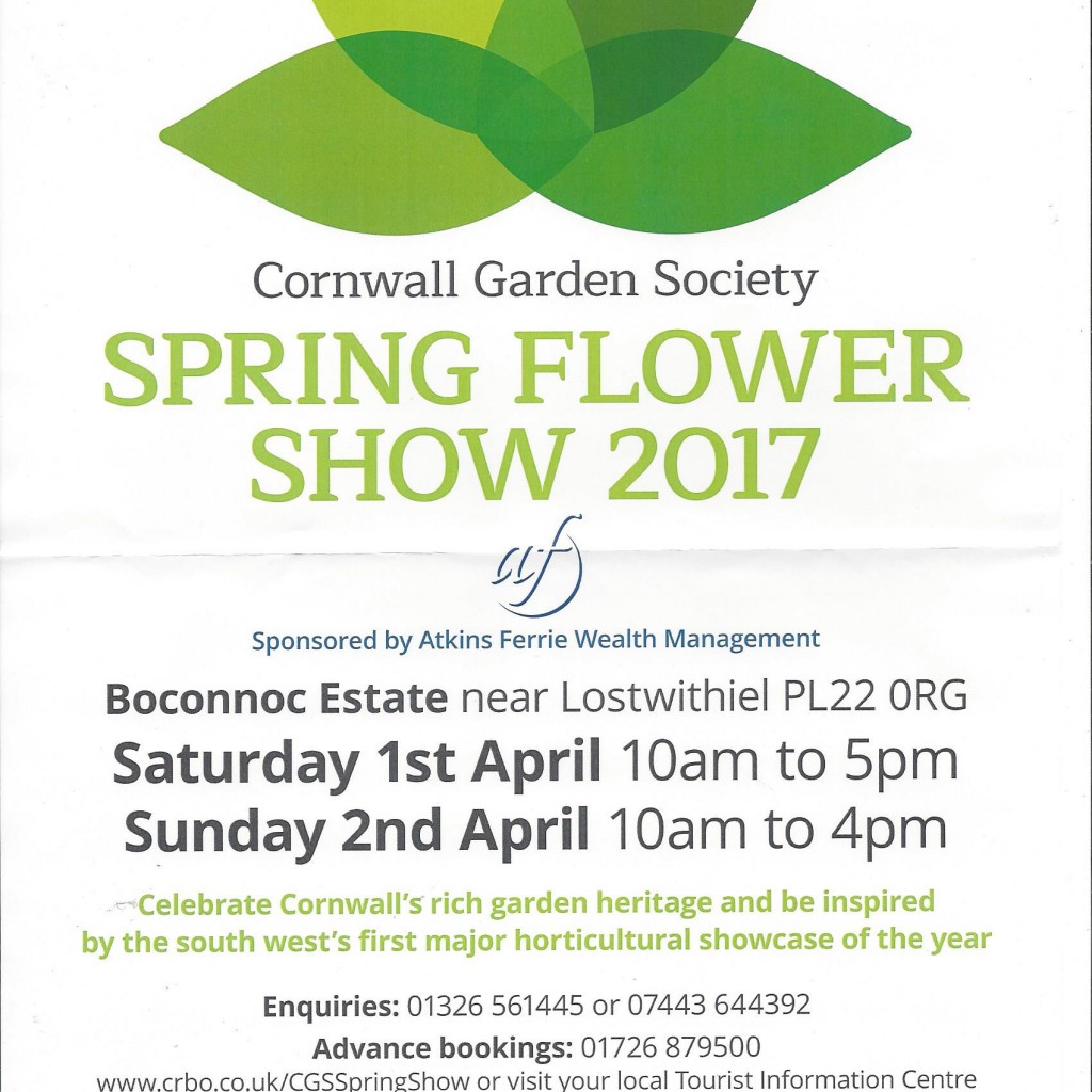 Cornwall Garden Society Spring Flower Show 2017