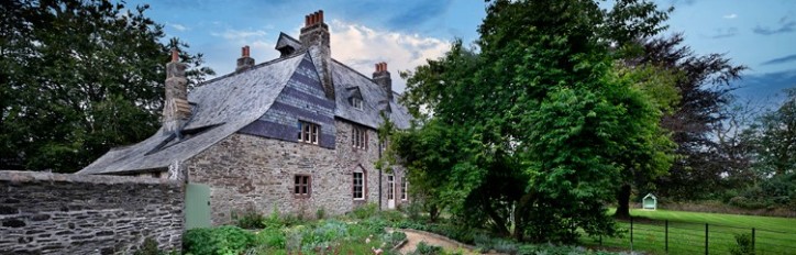 Exterior shot of the rectory at Story of Emily with garden in the foreground